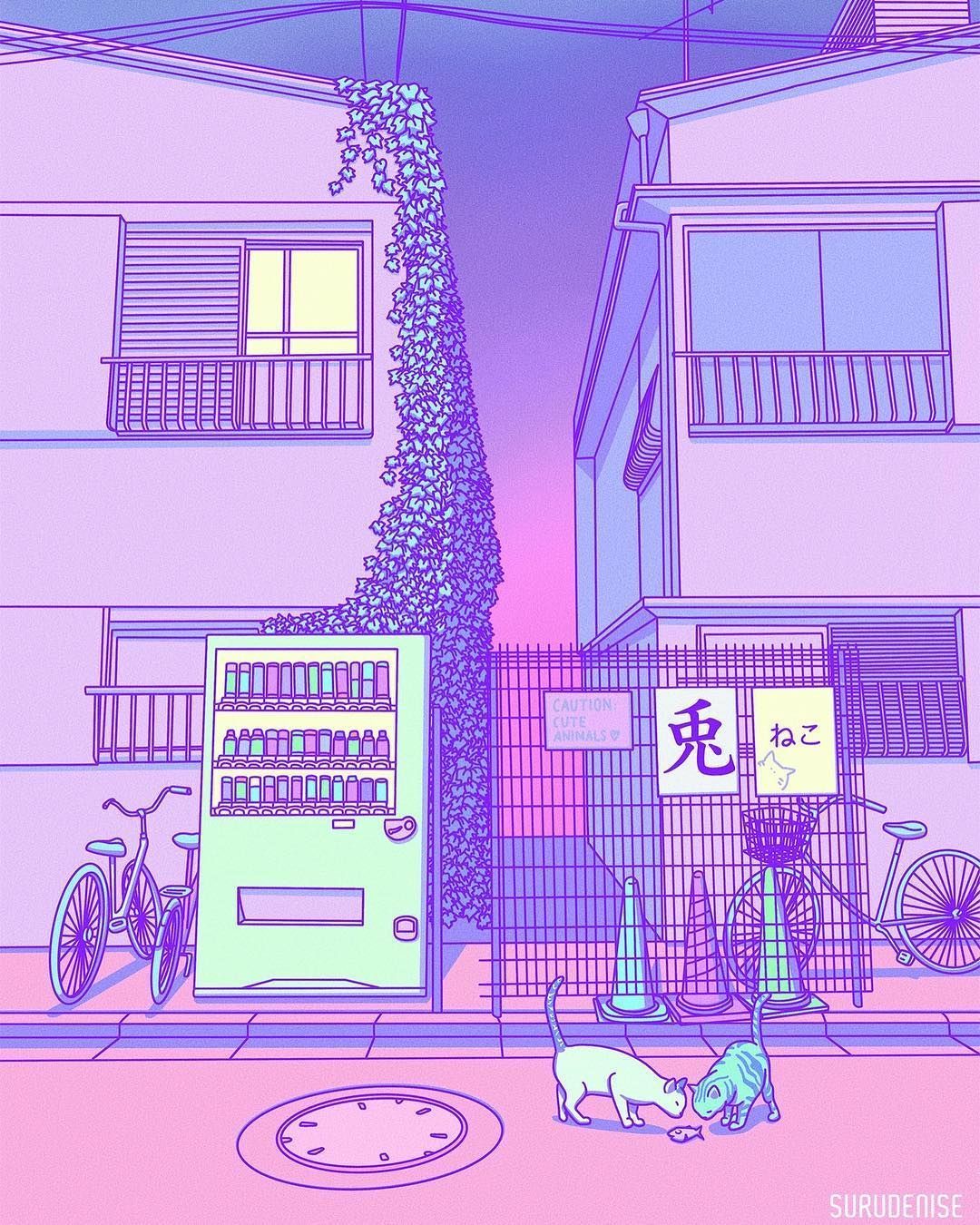 Anime Purple Background