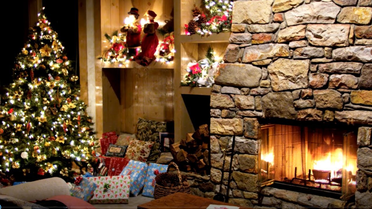 Christmas Fireplace Background