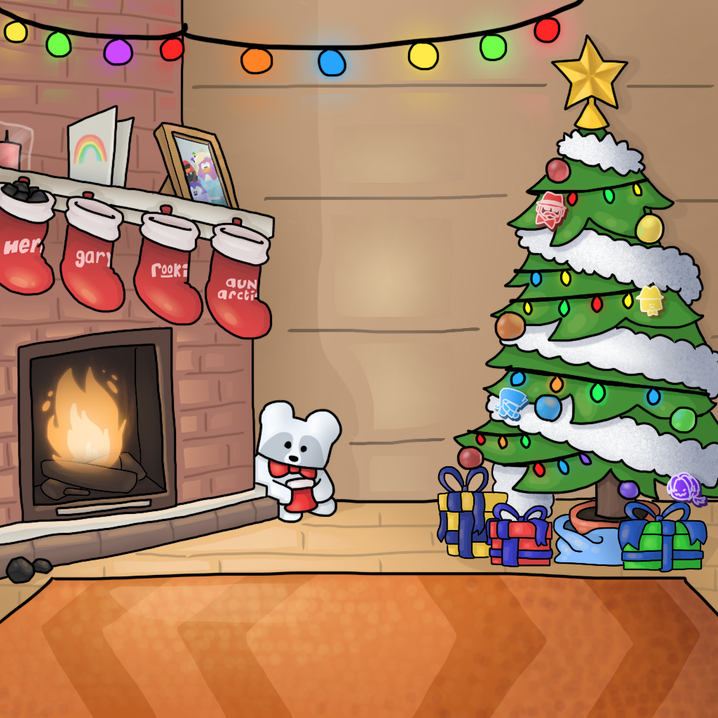 Christmas Fireplace Background