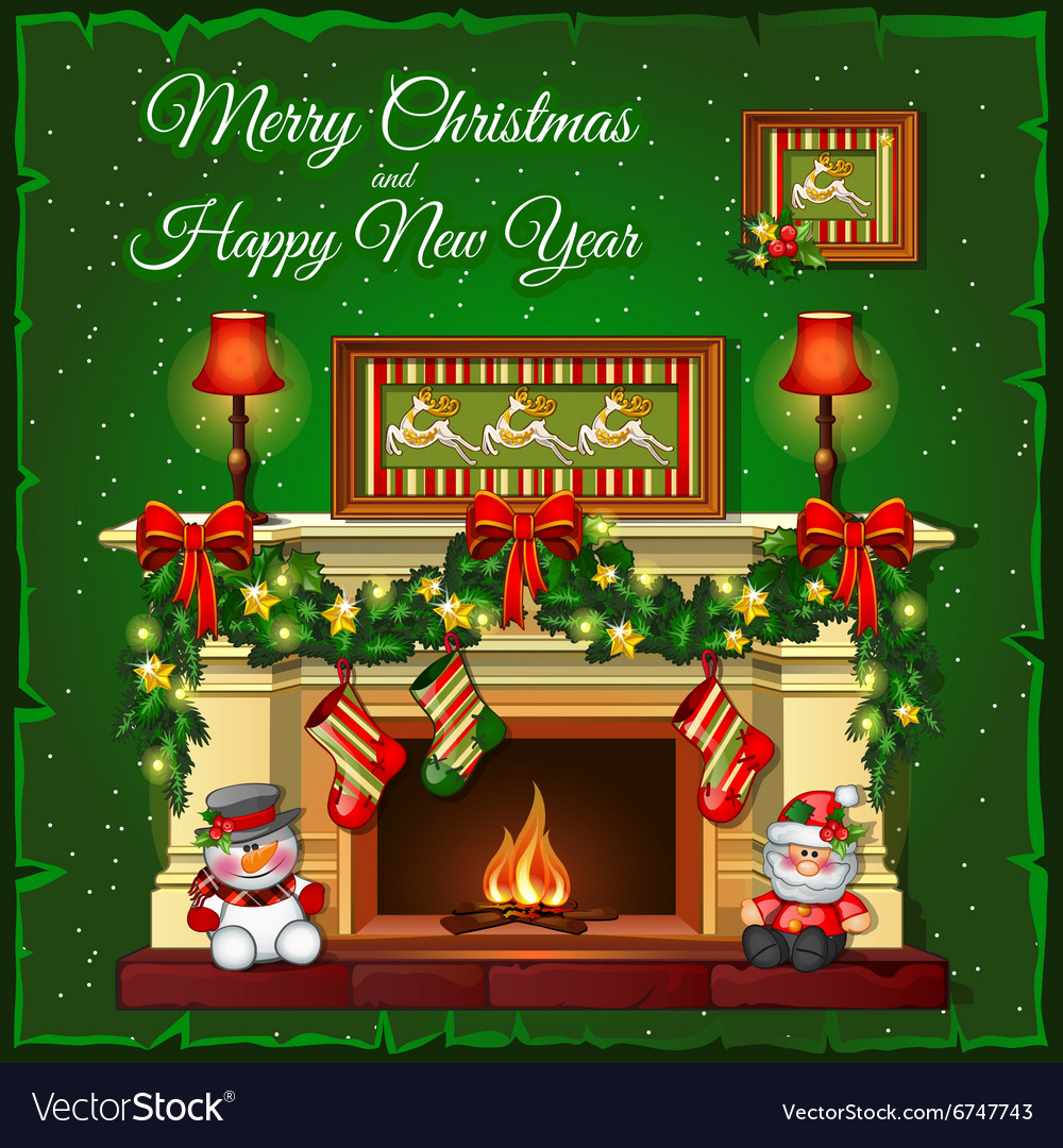 Christmas Fireplace Background