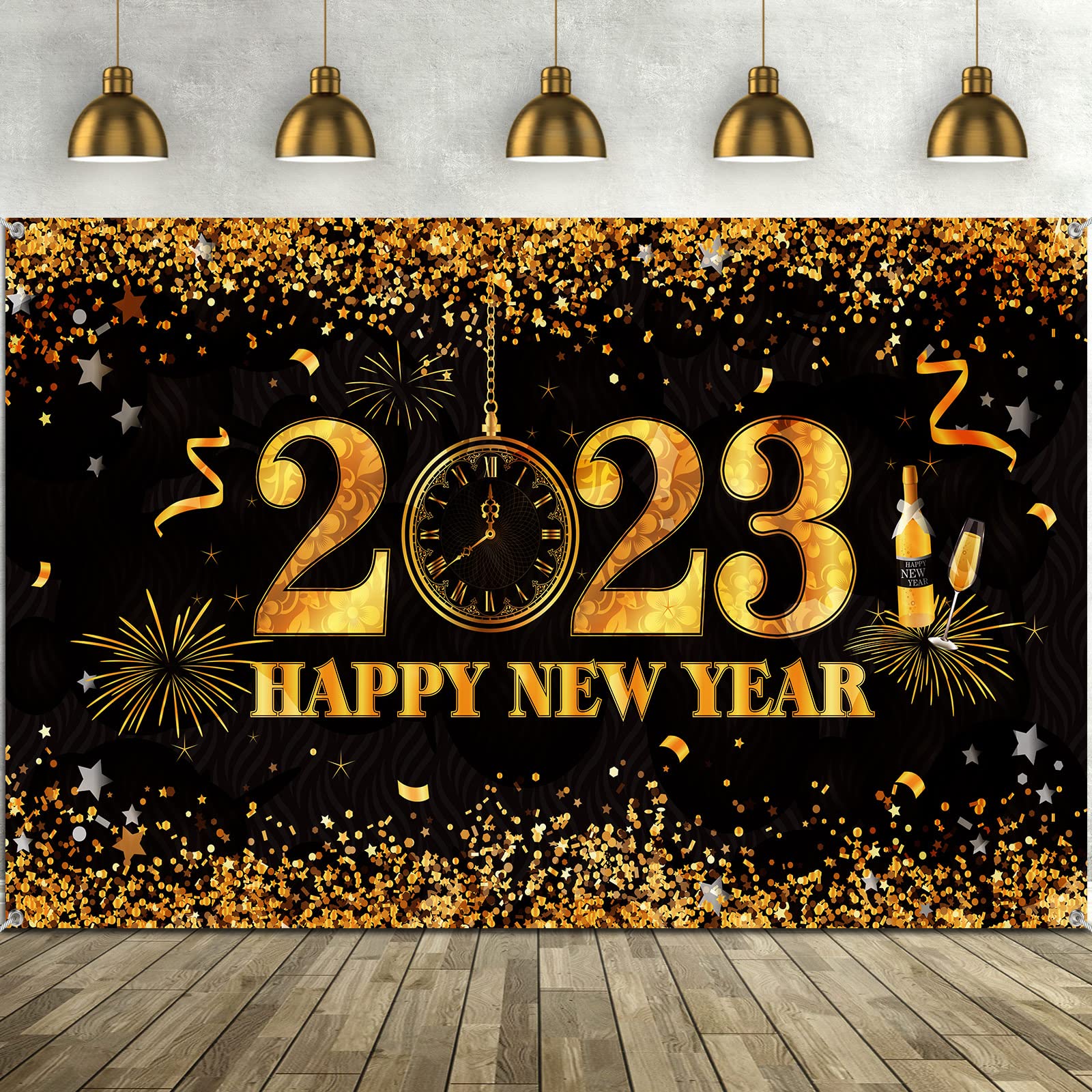 New Year With Decoration Background