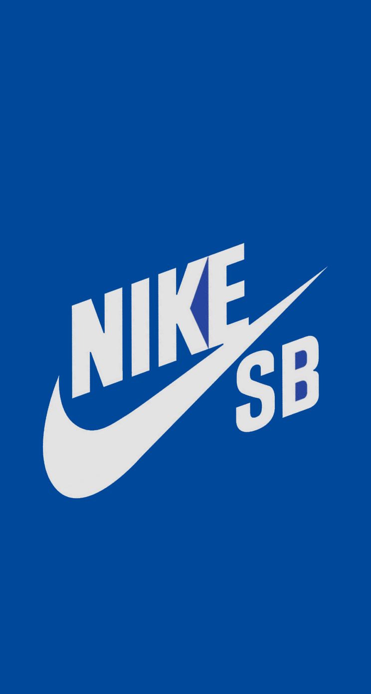 Nike Logo In Blue Background