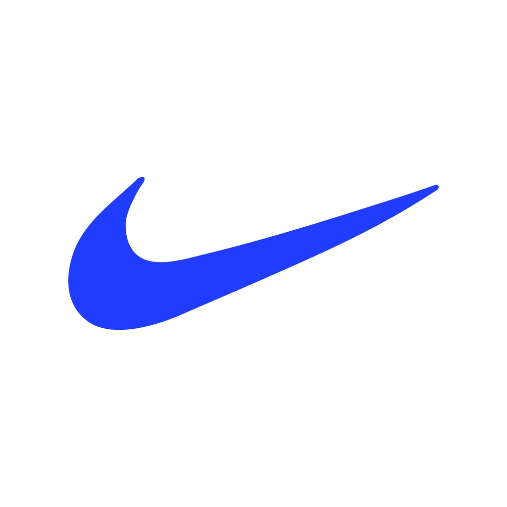 Nike Logo In Blue Background