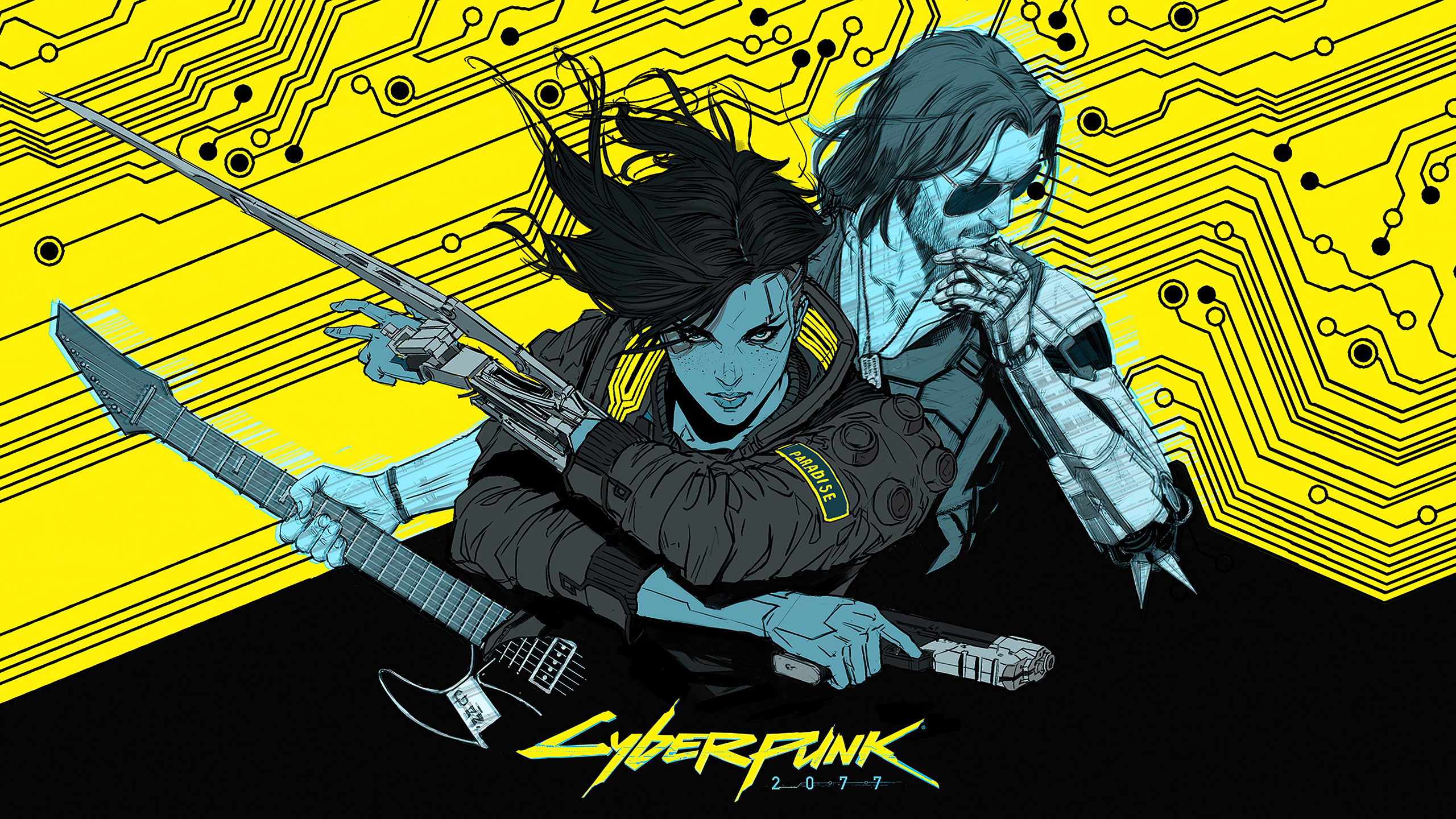 Cyberpunk 2077 Yellow Background