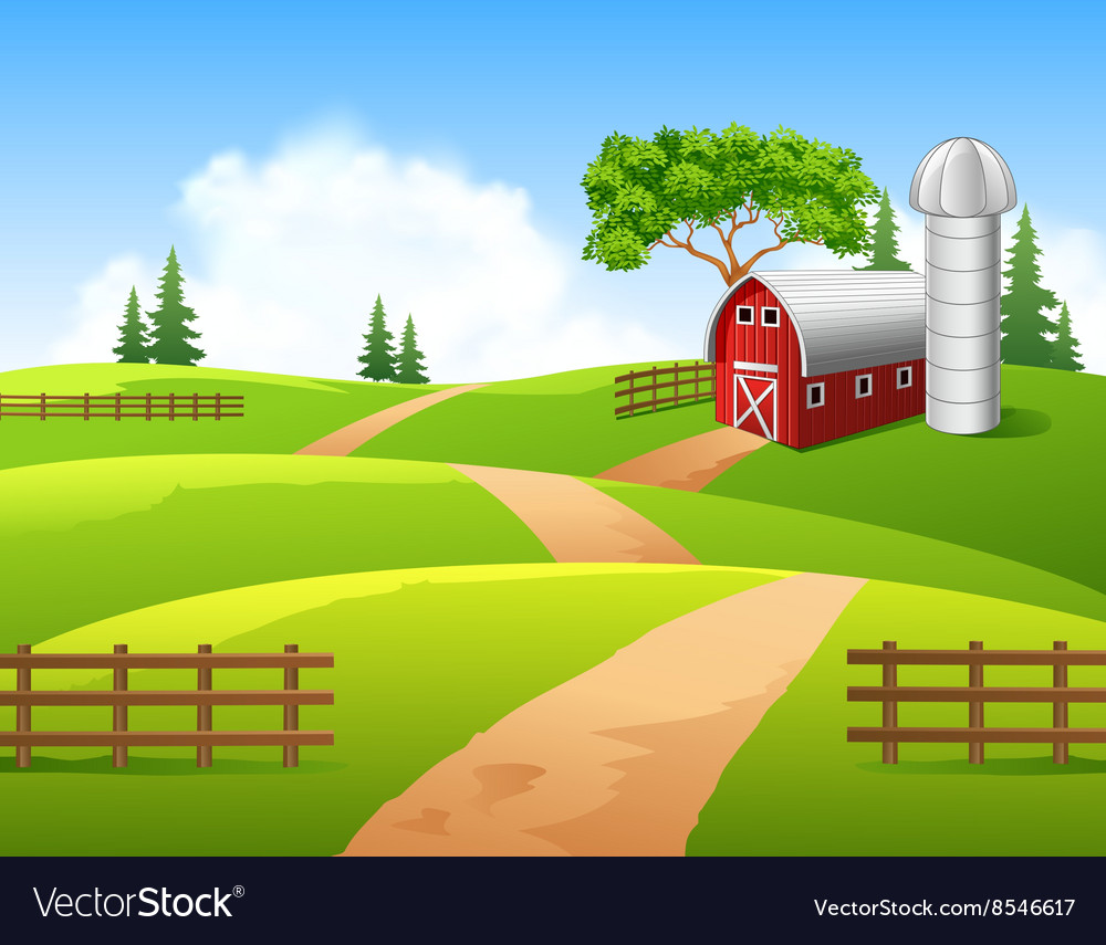 Cartoon Farm Background