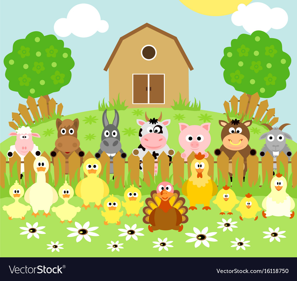 Cartoon Farm Background