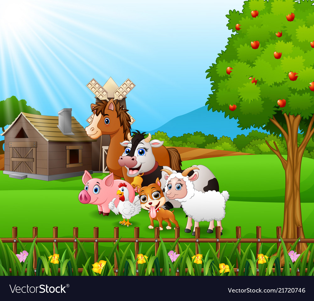 Cartoon Farm Background