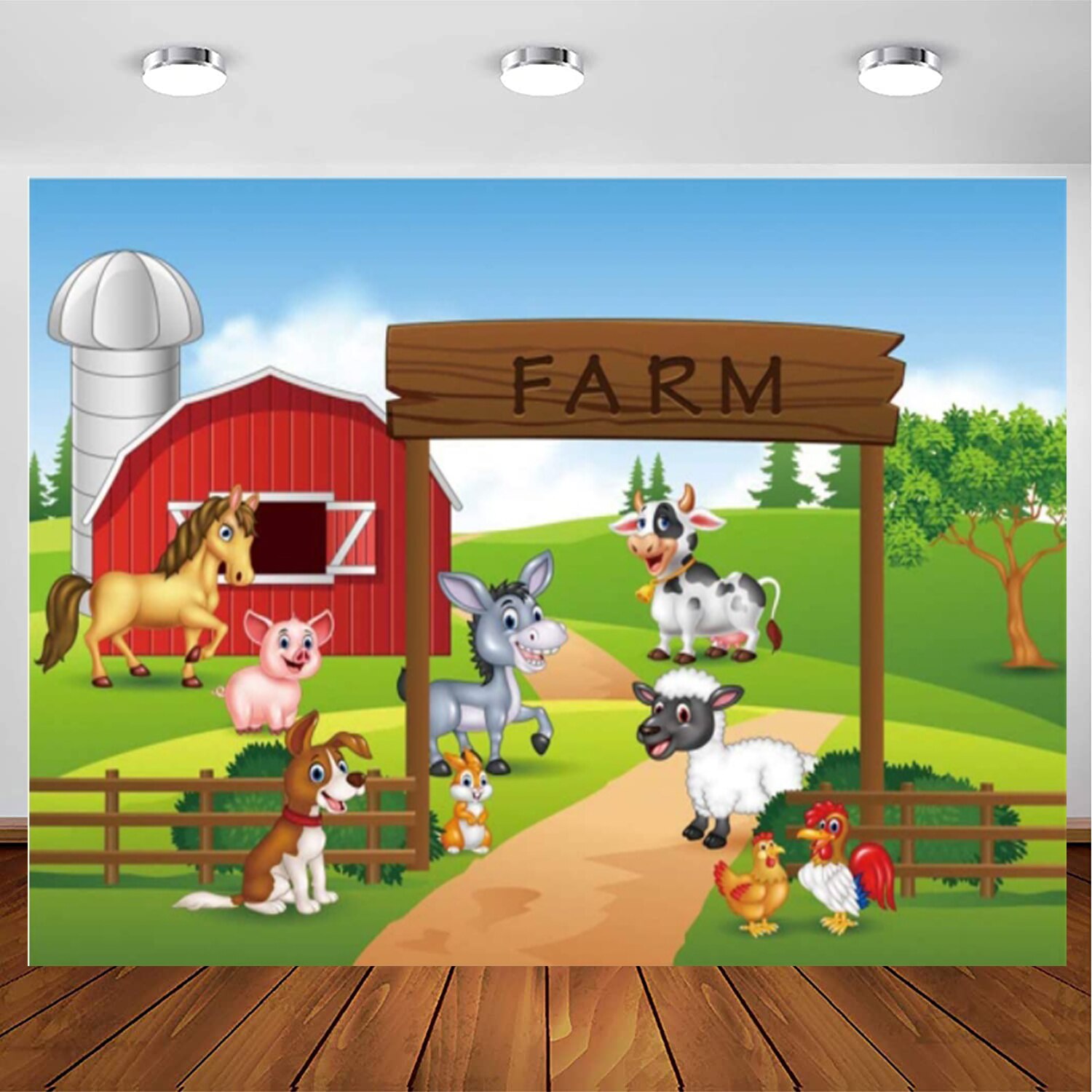 Cartoon Farm Background