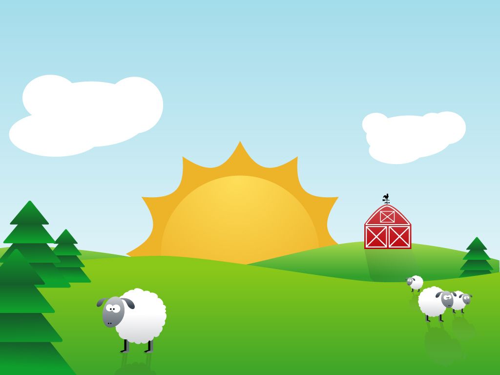 Cartoon Farm Background