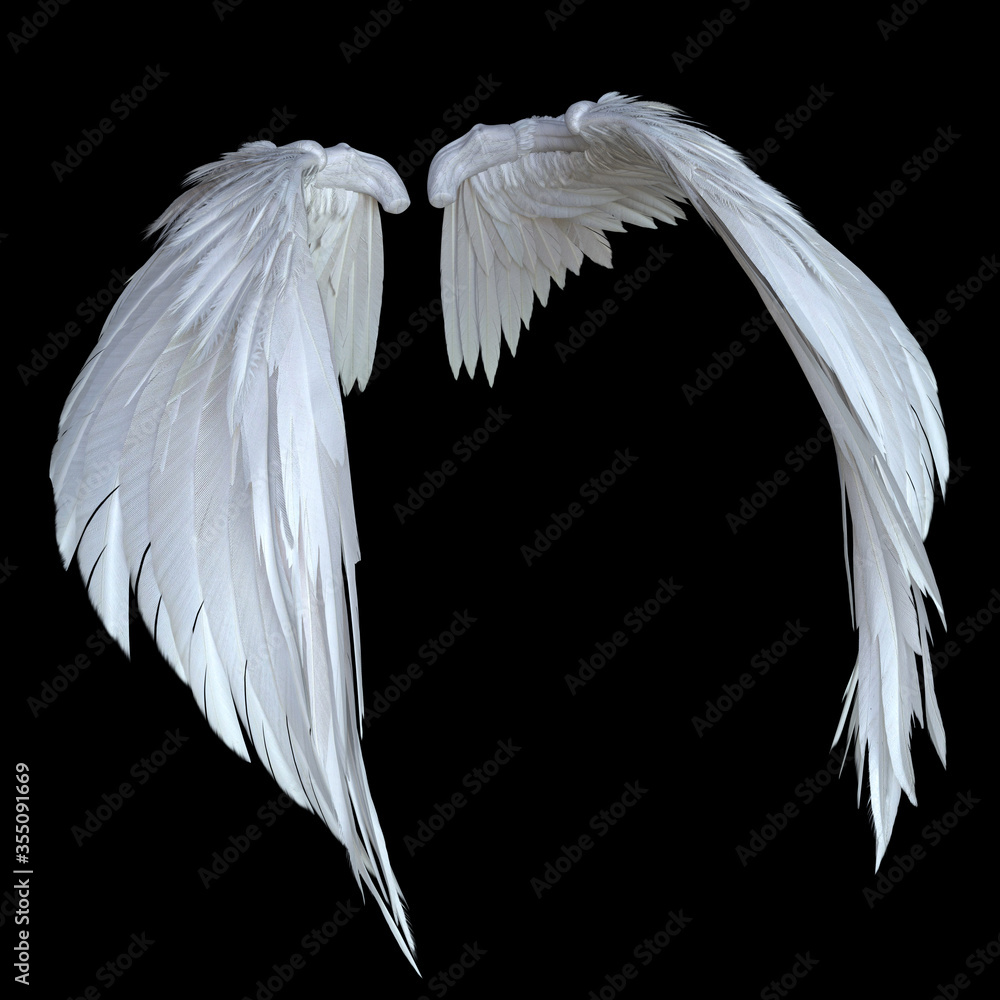 Angel Wings Black Background