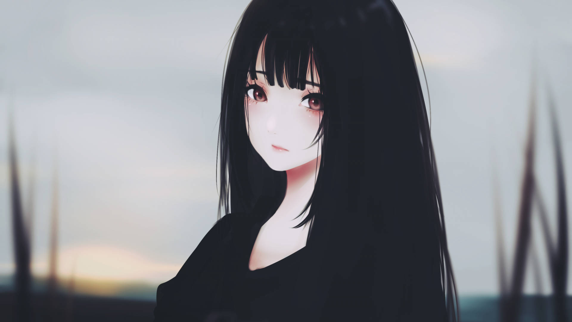 Animated Girl Background