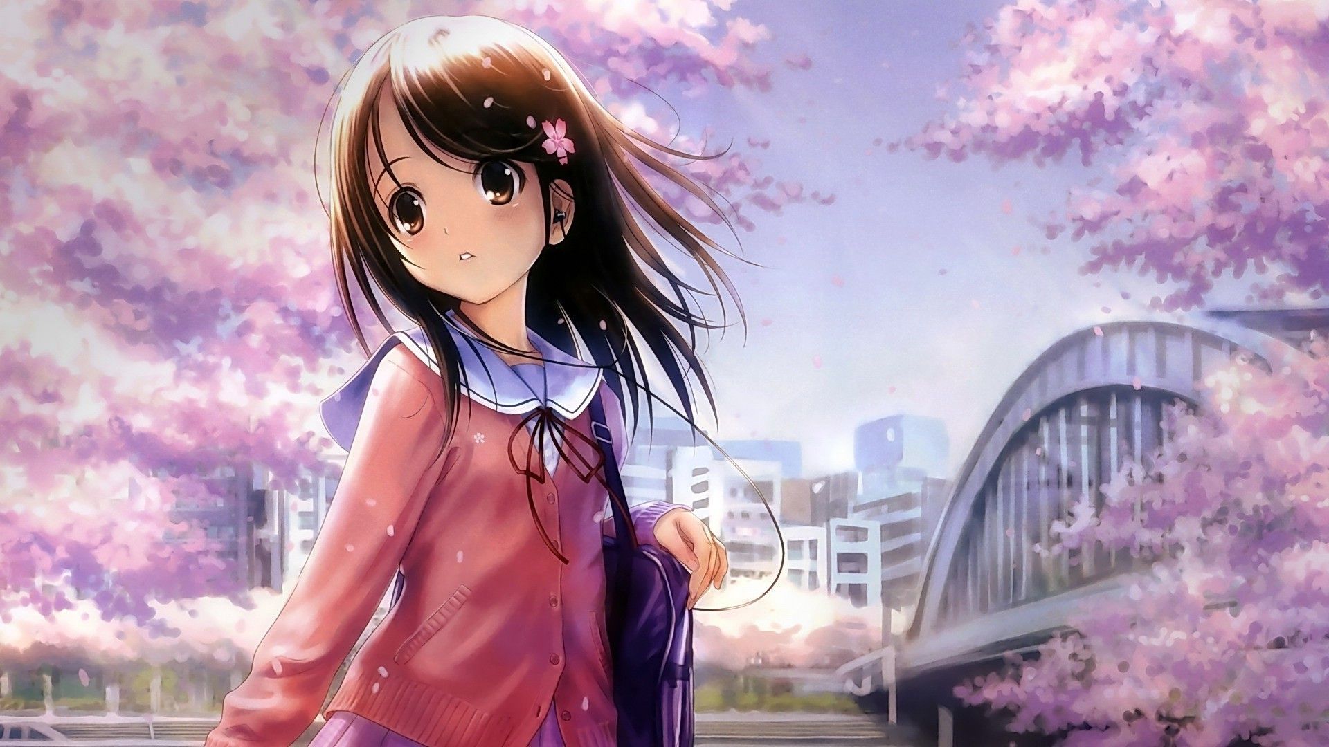 Animated Girl Background