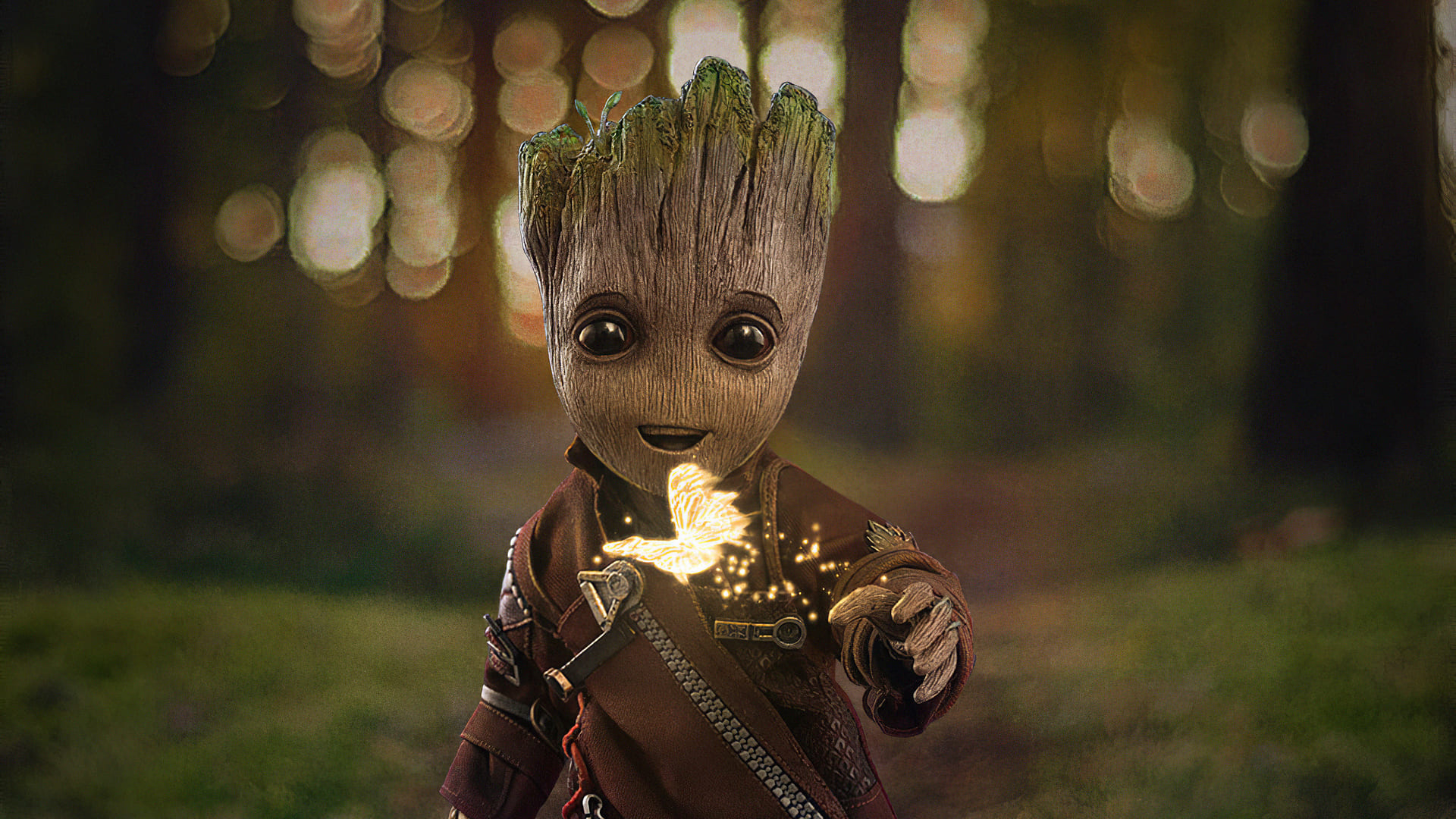 Baby Groot Desktop Background