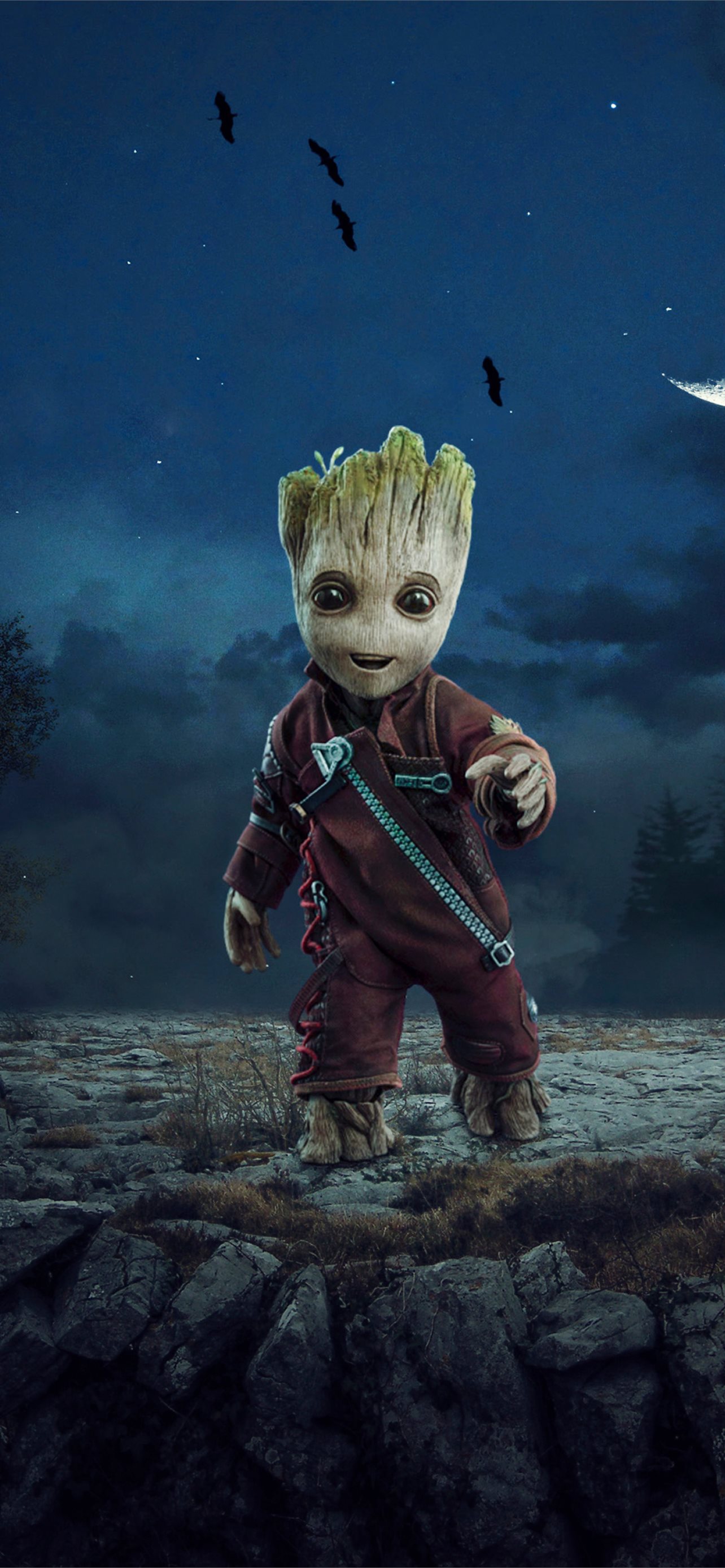 Baby Groot Desktop Background