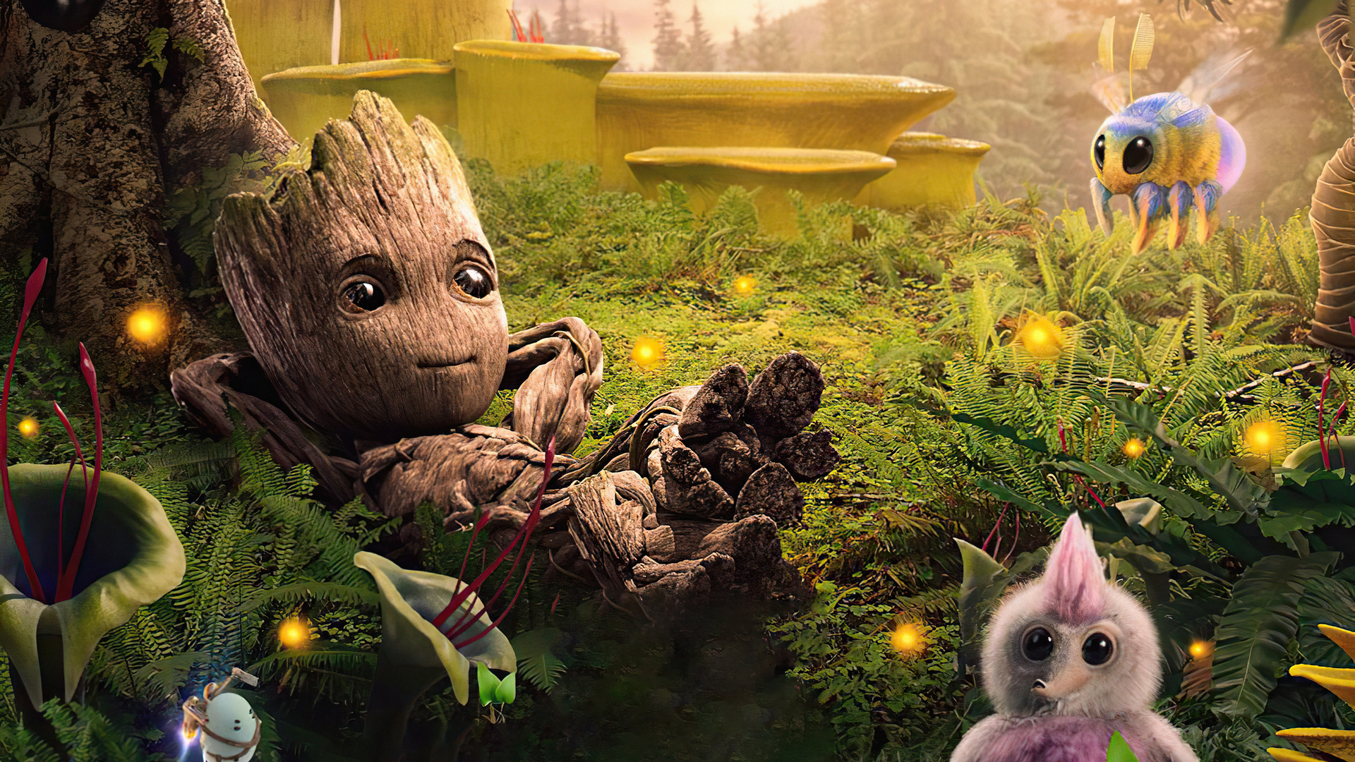 Baby Groot Desktop Background