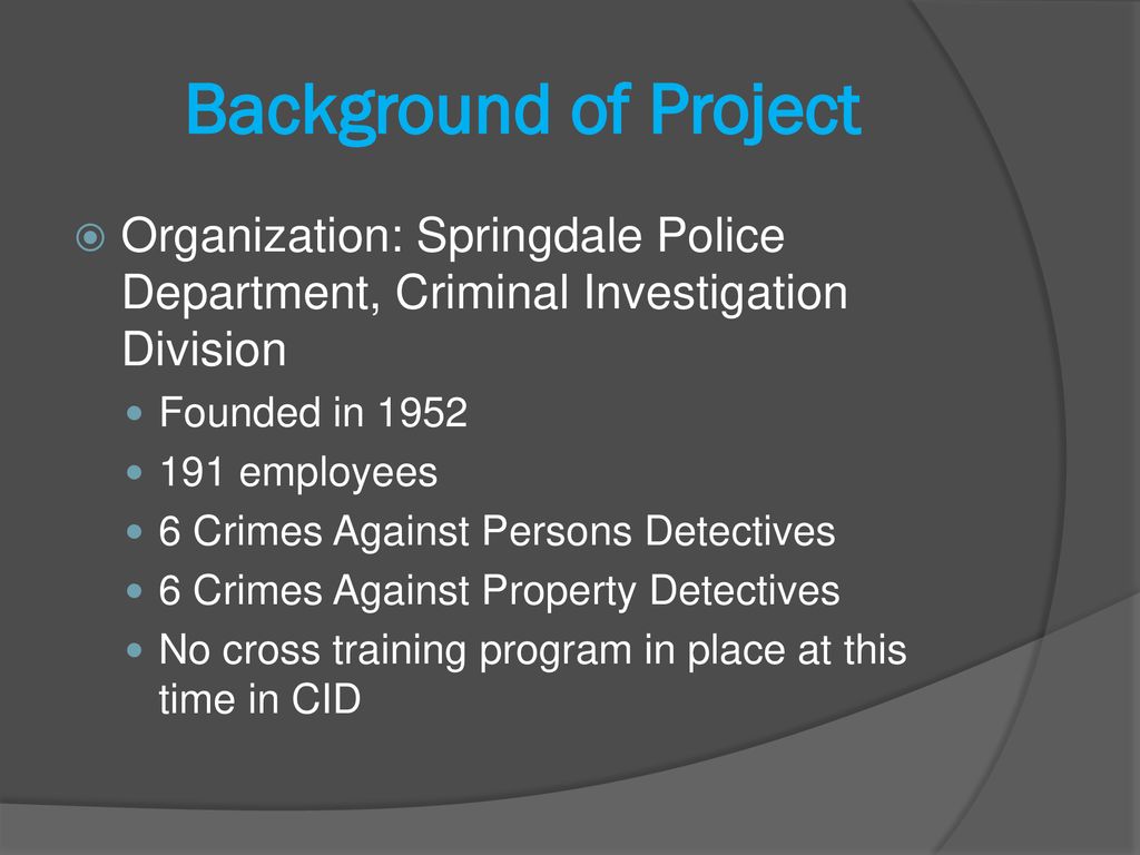 Background Criminal Investigation