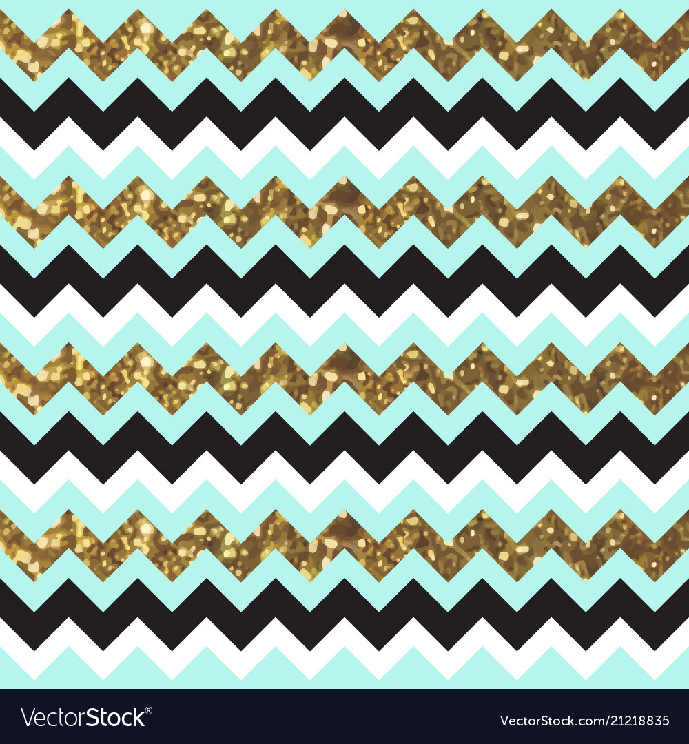 Black And Gold Glitter Chevron Background