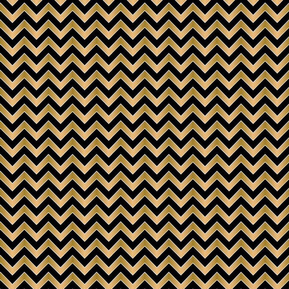 Black And Gold Glitter Chevron Background