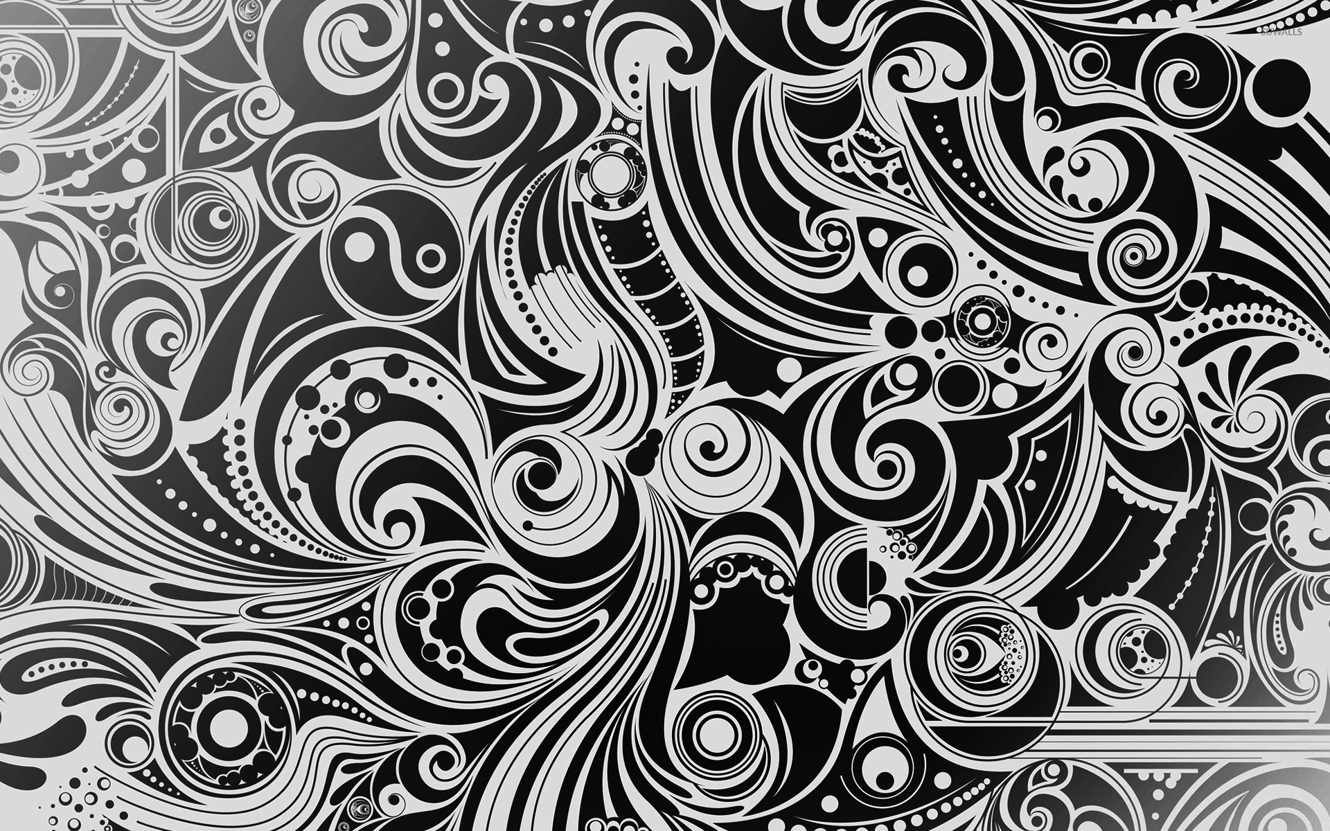 Black And White Swirl Background