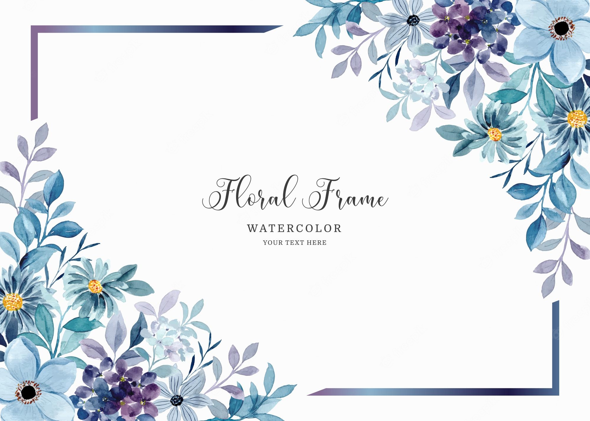 Blue And Purple Flowers Background