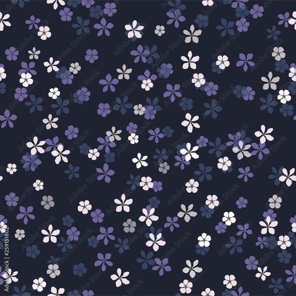 Blue And Purple Flowers Background