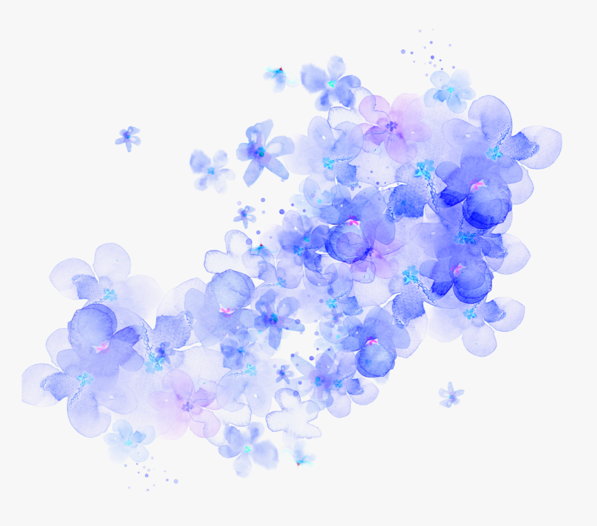 Blue And Purple Flowers Background