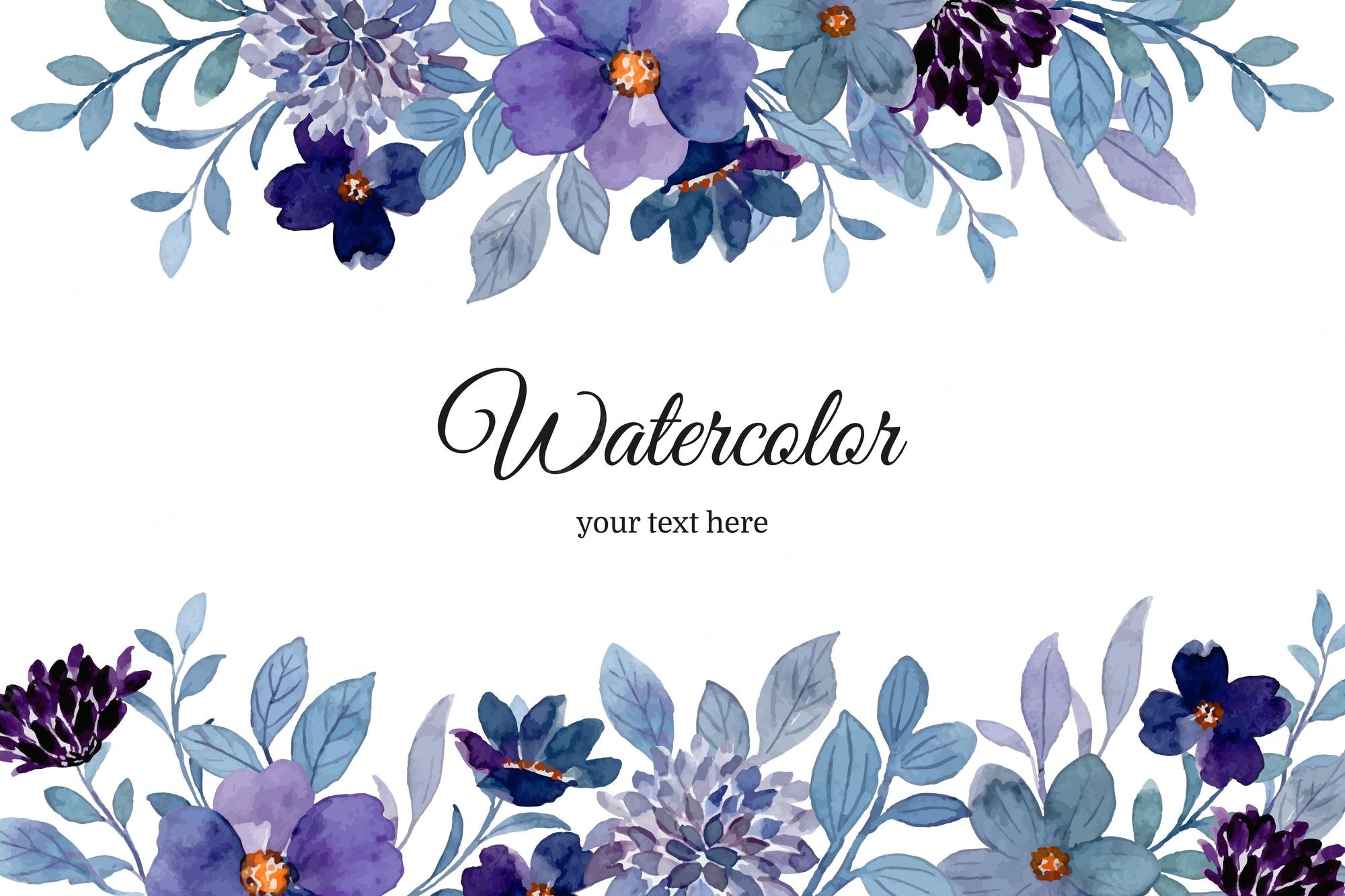 Blue And Purple Flowers Background