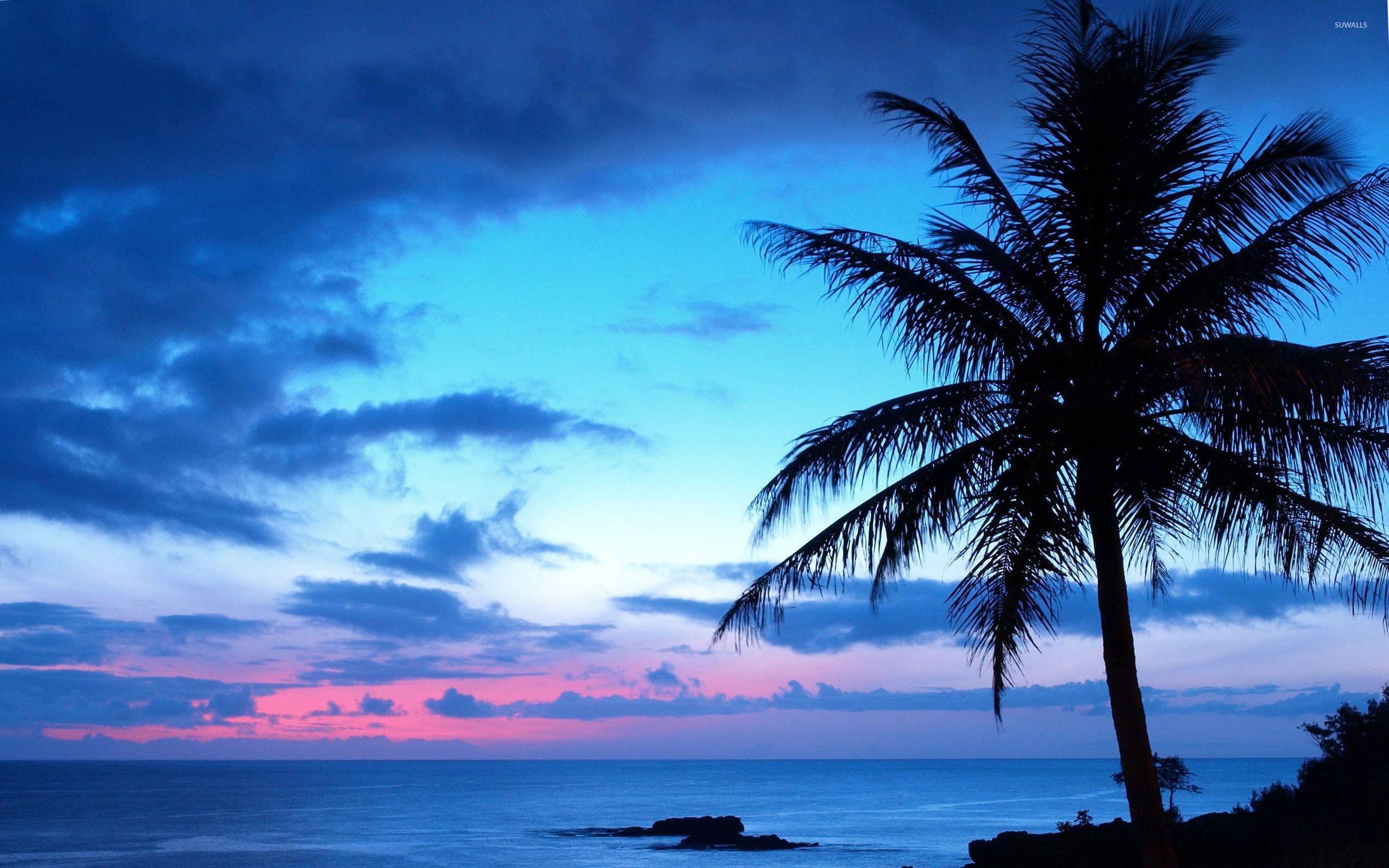 Blue Beach Background