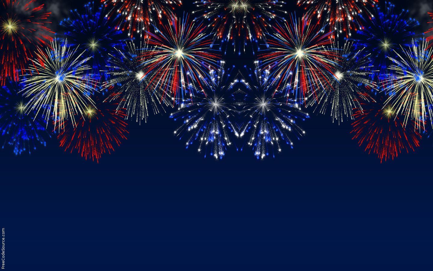 Blue Fireworks Background