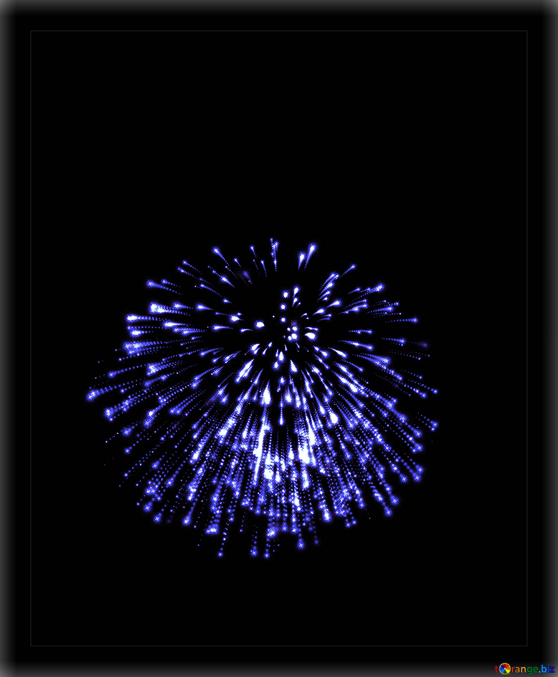 Blue Fireworks Background