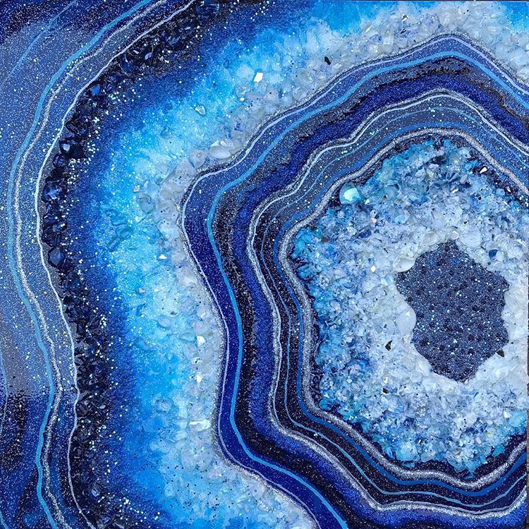 Blue Geode Background