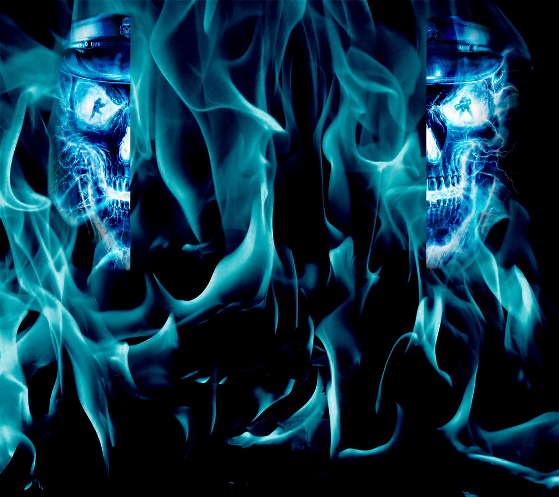 Blue Skull Background