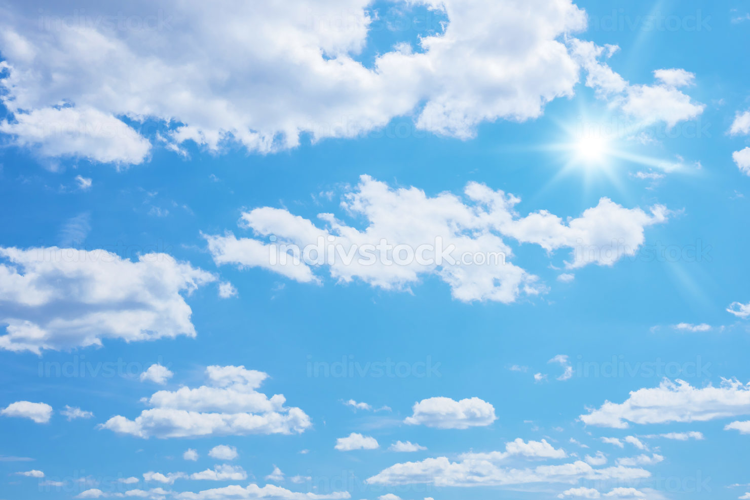 Blue Sky With Clouds Background