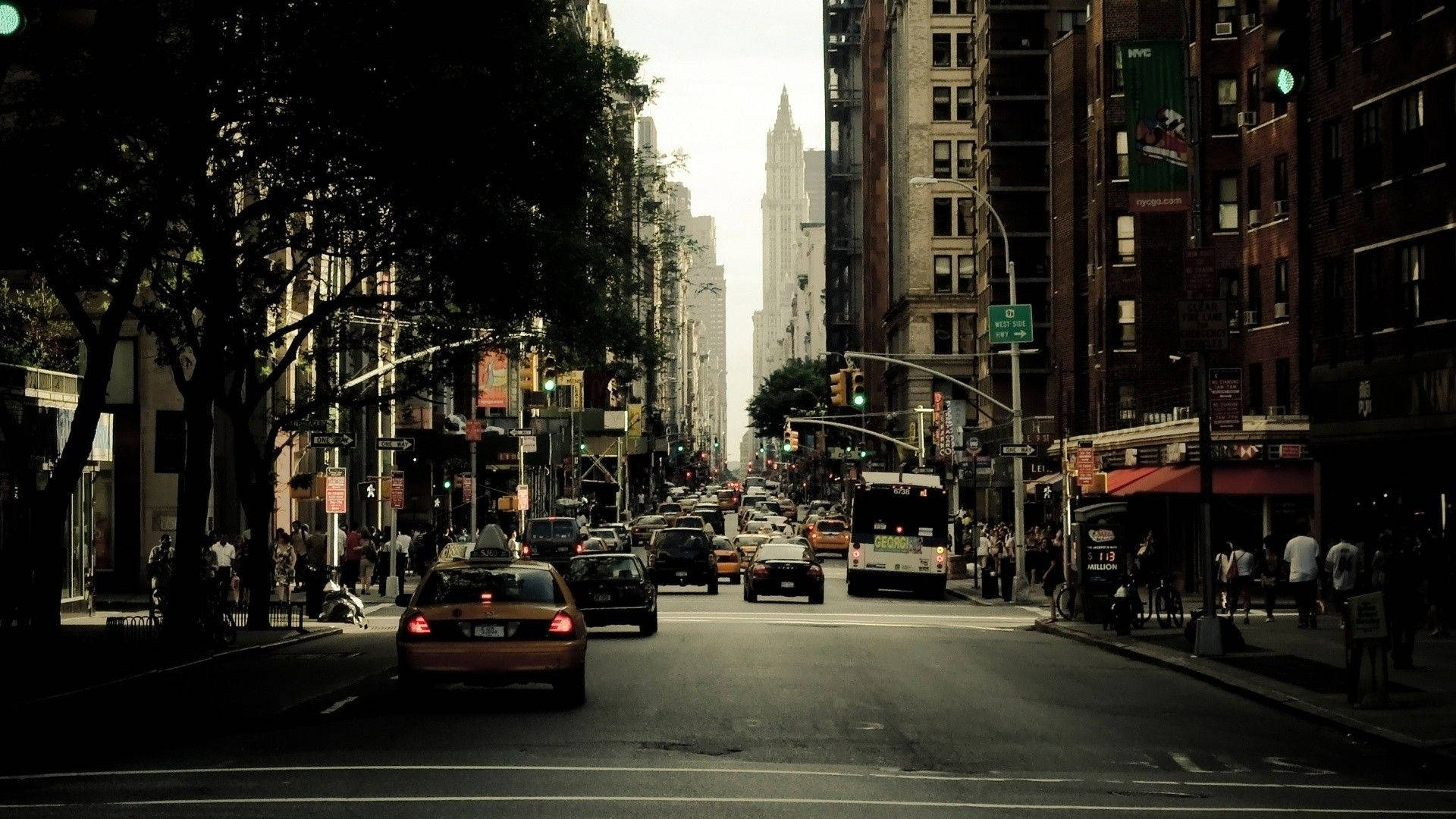 Busy Street Background