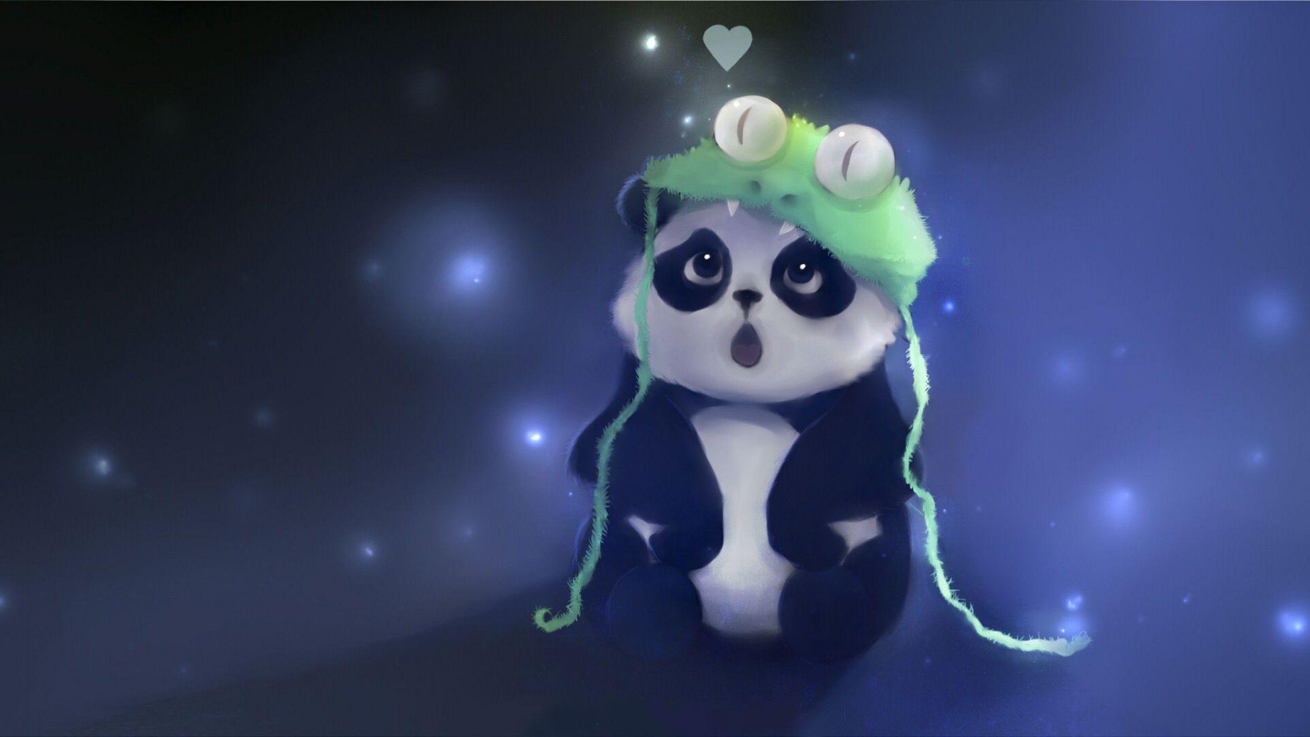 Cute Animated Panda Background
