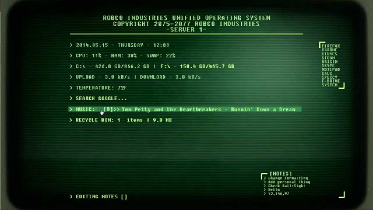 Fallout Terminal Background