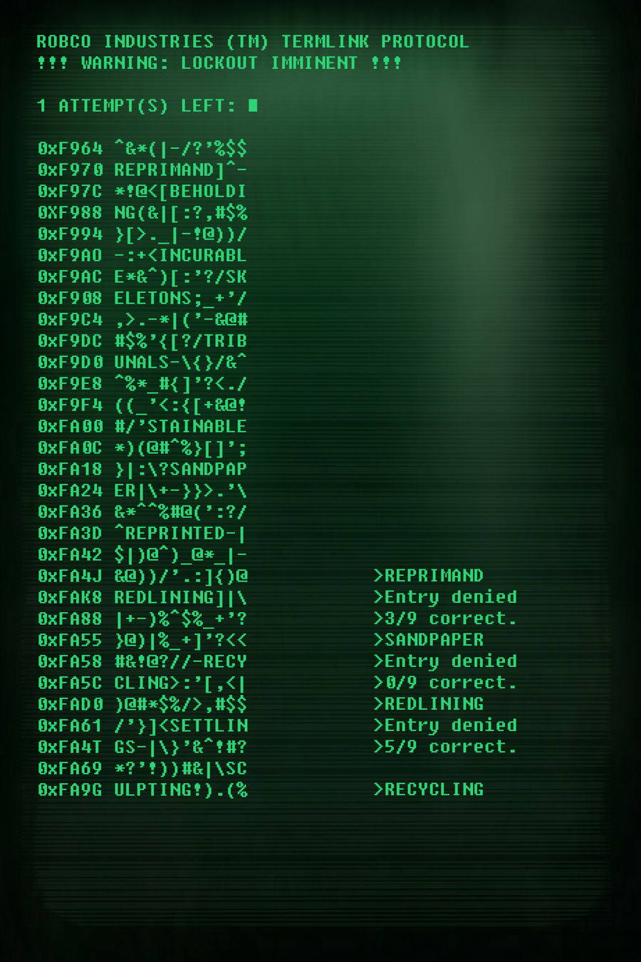 Fallout Terminal Background