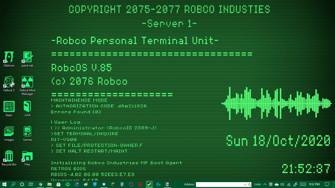 Fallout Terminal Background