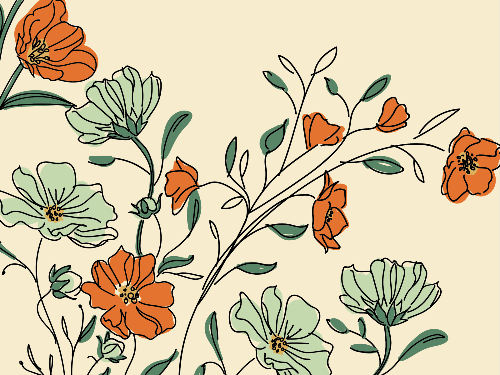 Floral Illustration Background