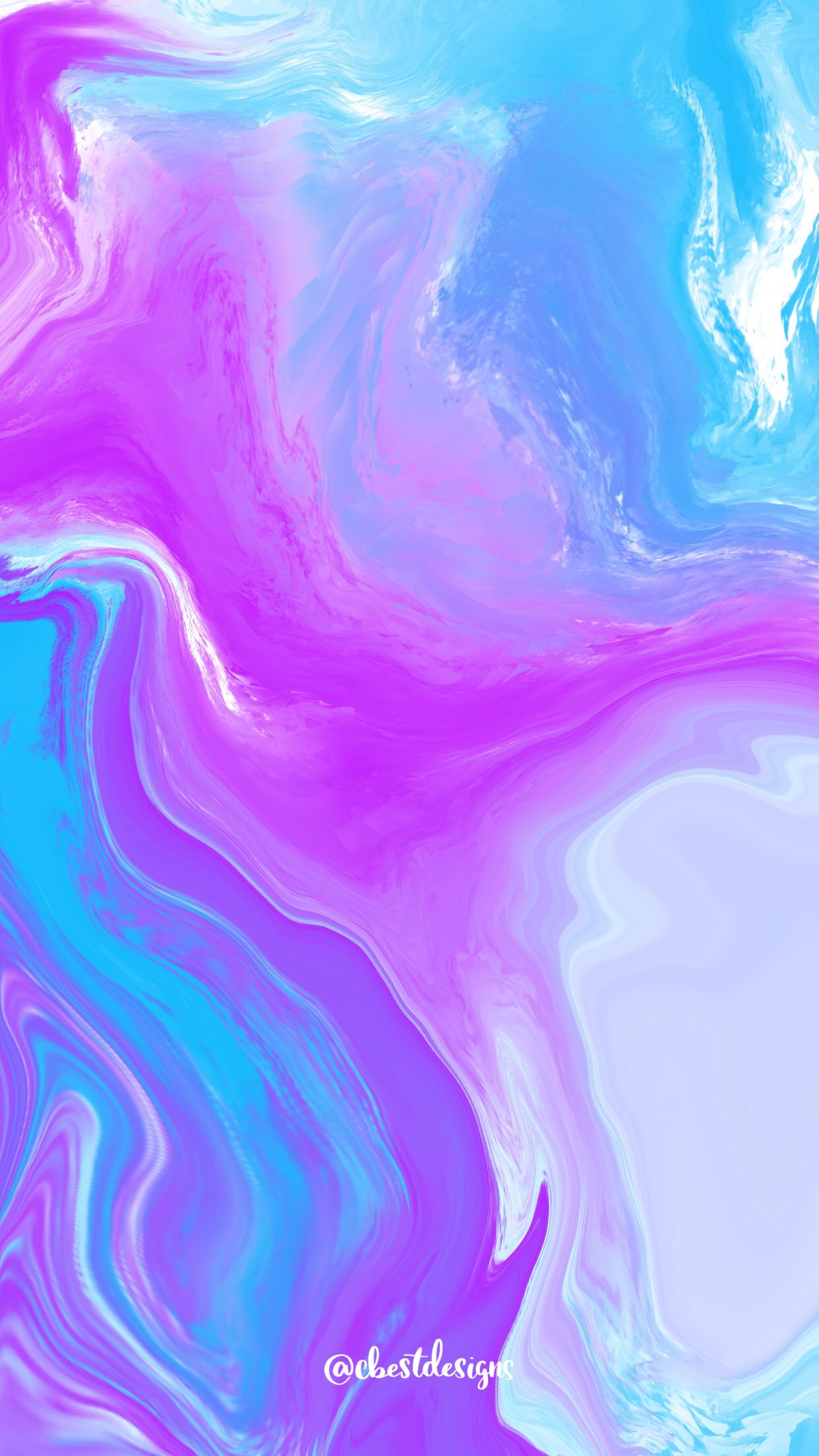 Galaxy Pink And Blue Marble Background