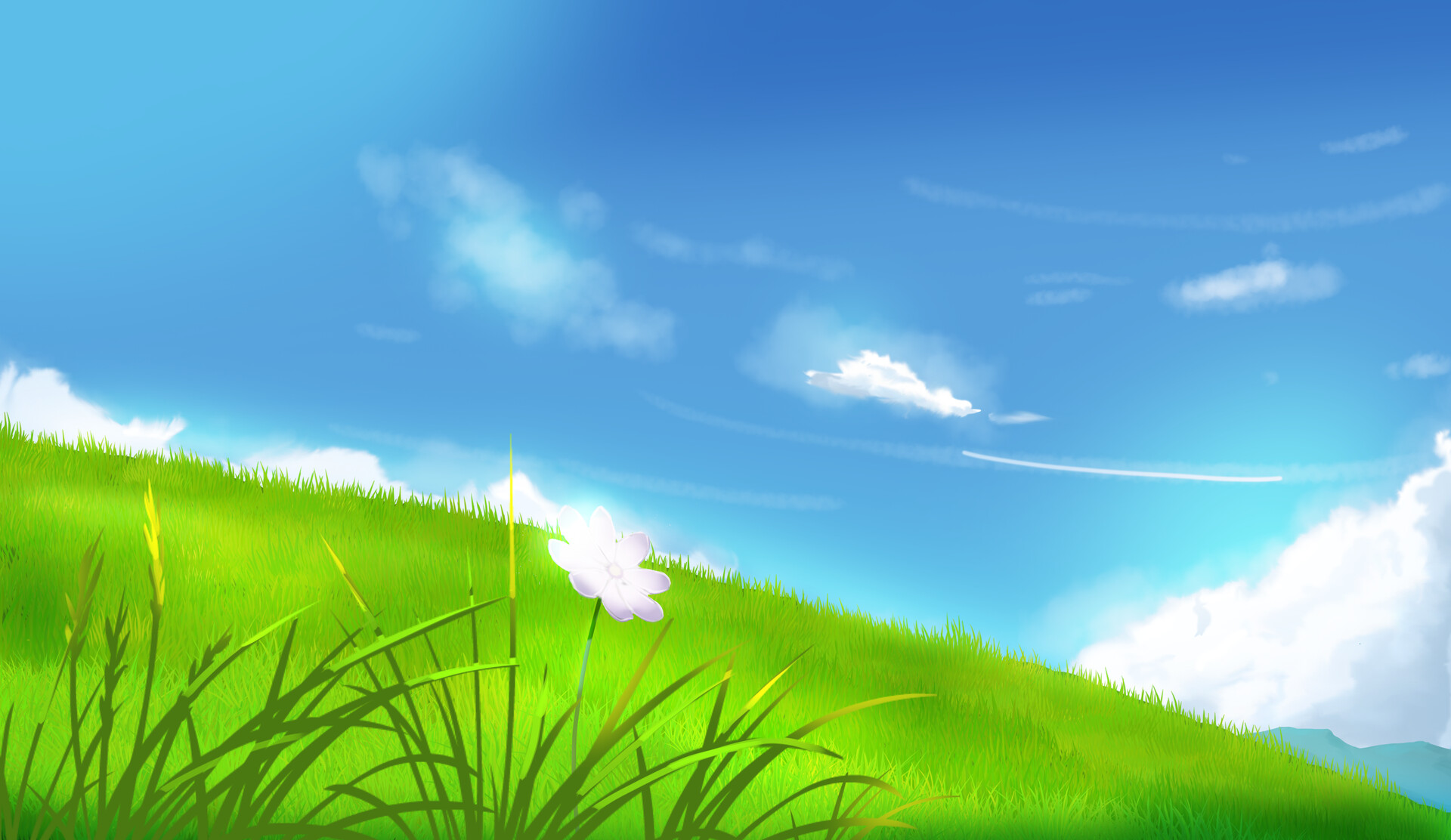 Grassy Hill Background