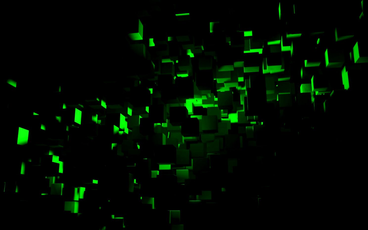 Green And Black Abstract Background