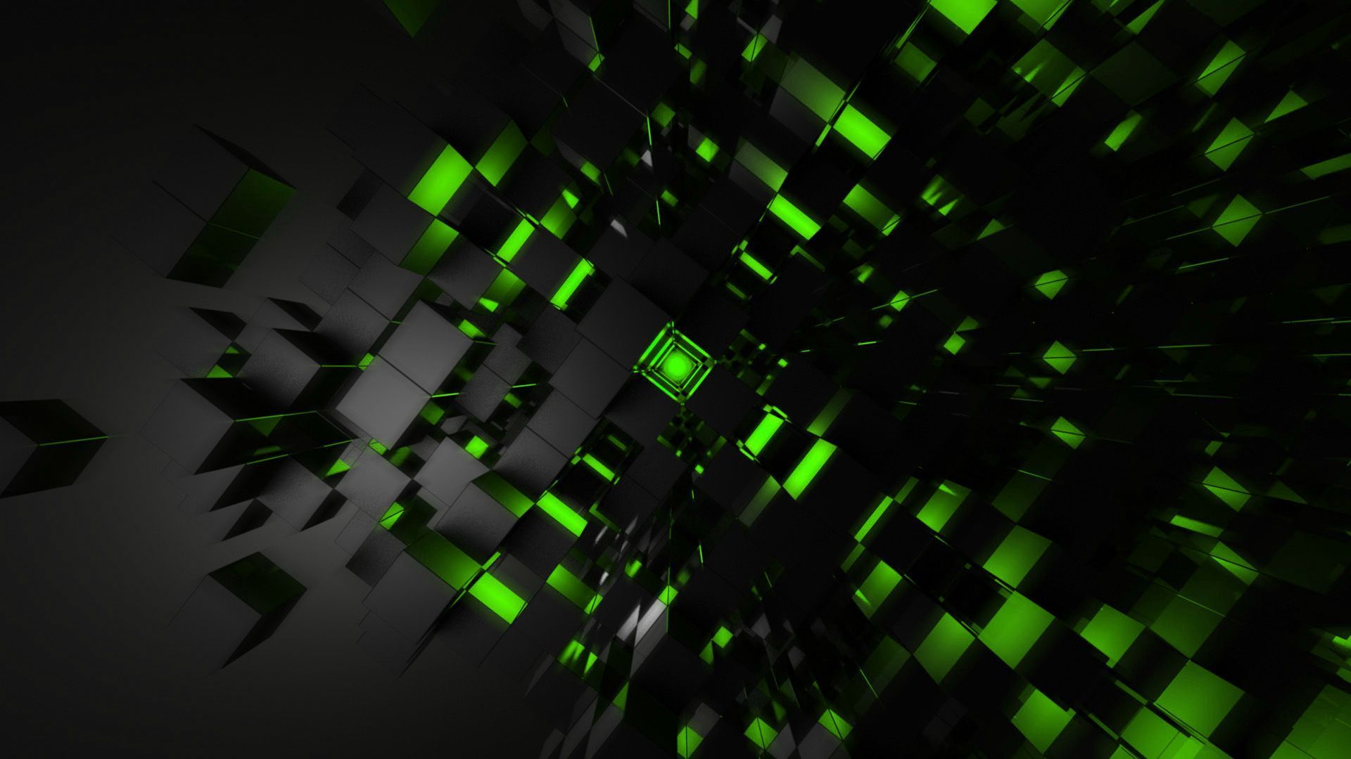 Green And Black Abstract Background