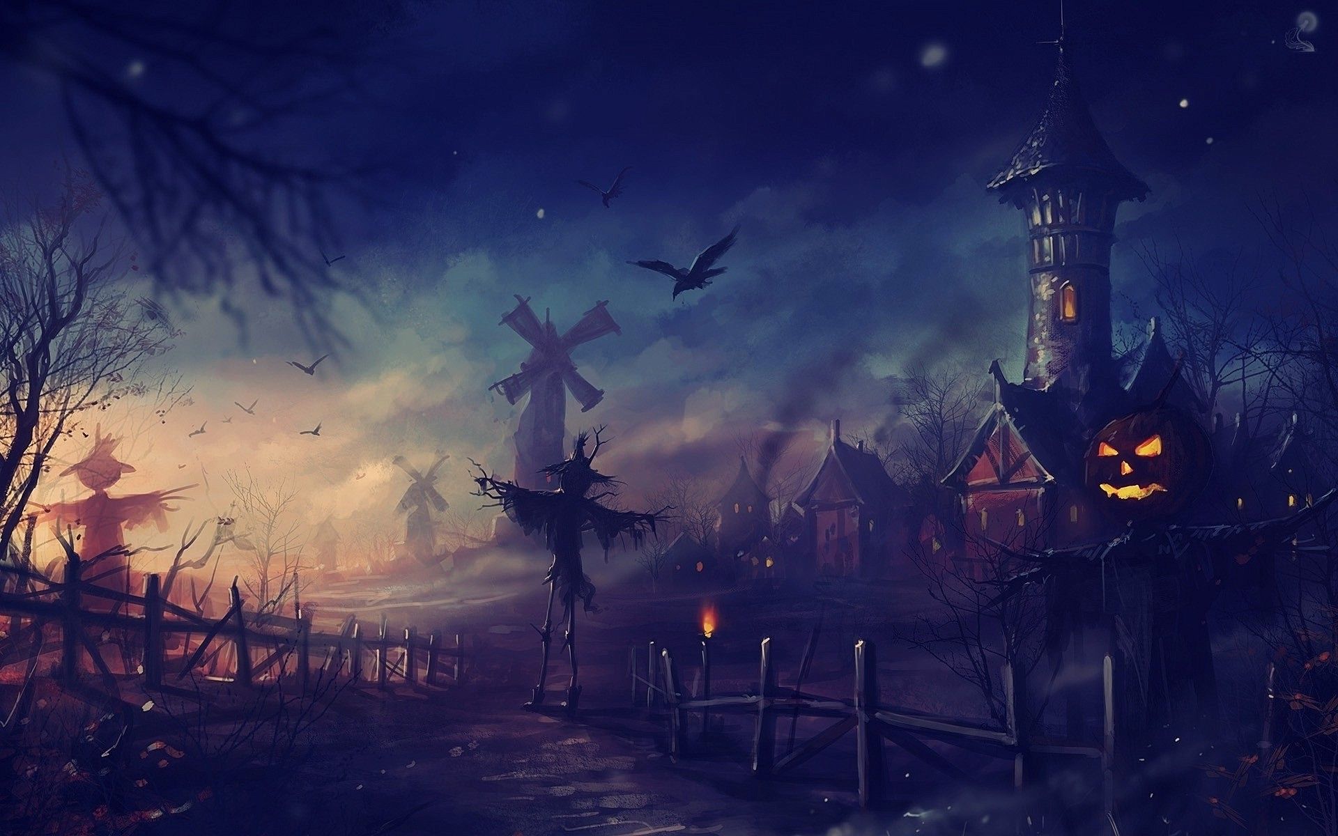 Halloween Scenery Background