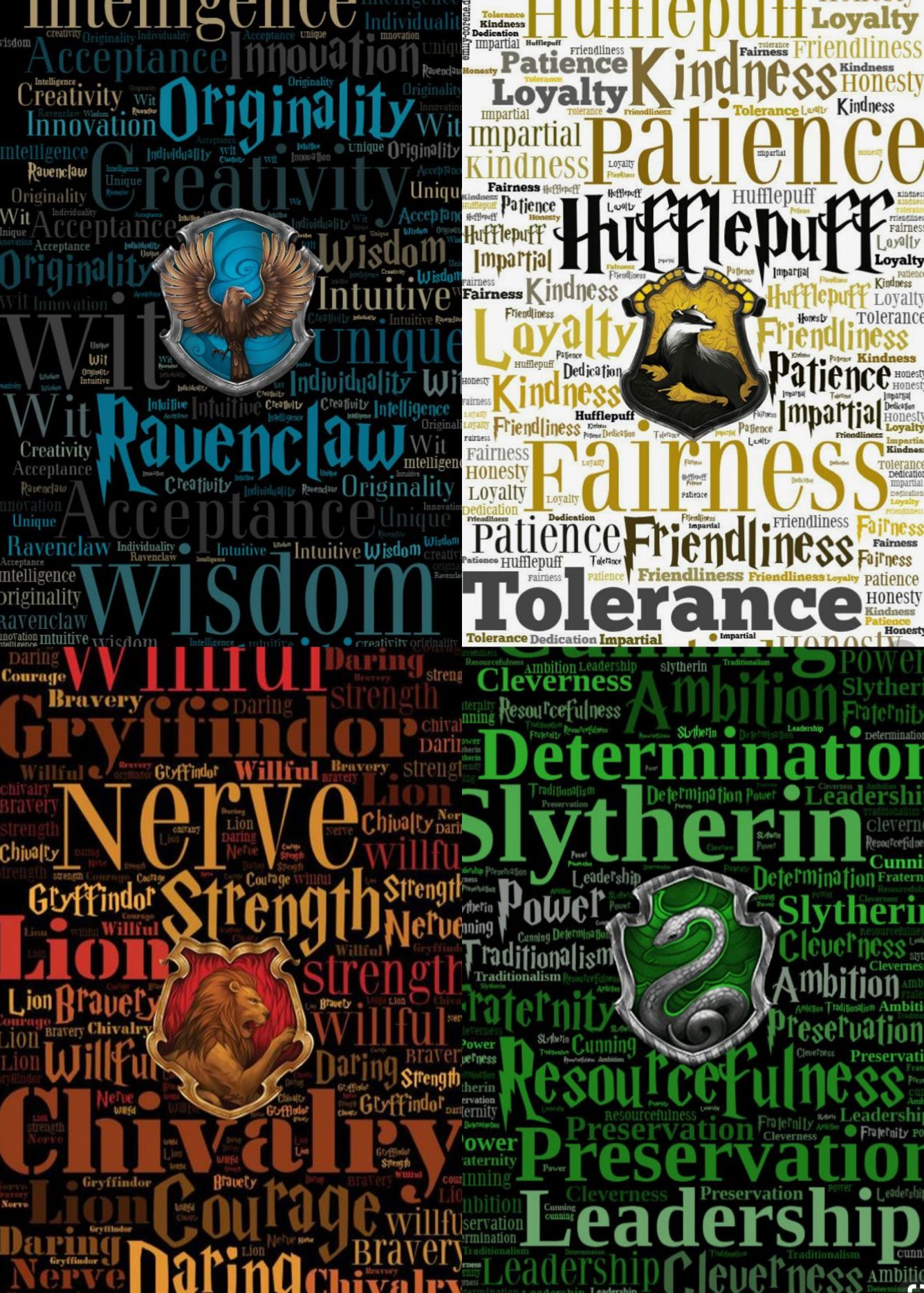 Harry Potter Houses Background