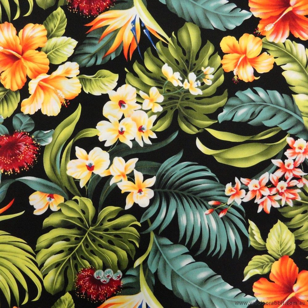 Hawaiian Print Background Vintage