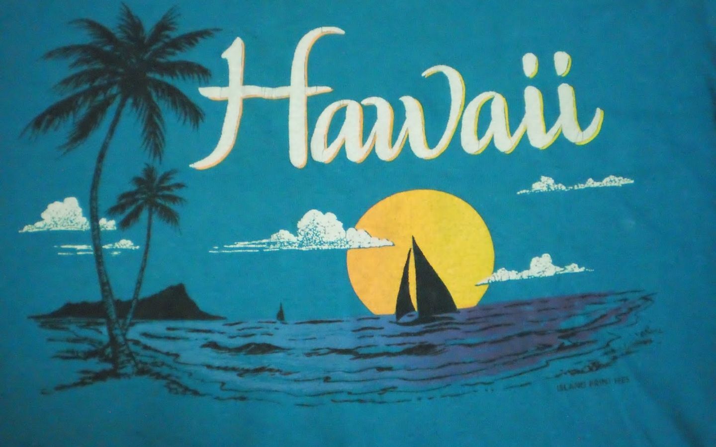 Hawaiian Print Background Vintage