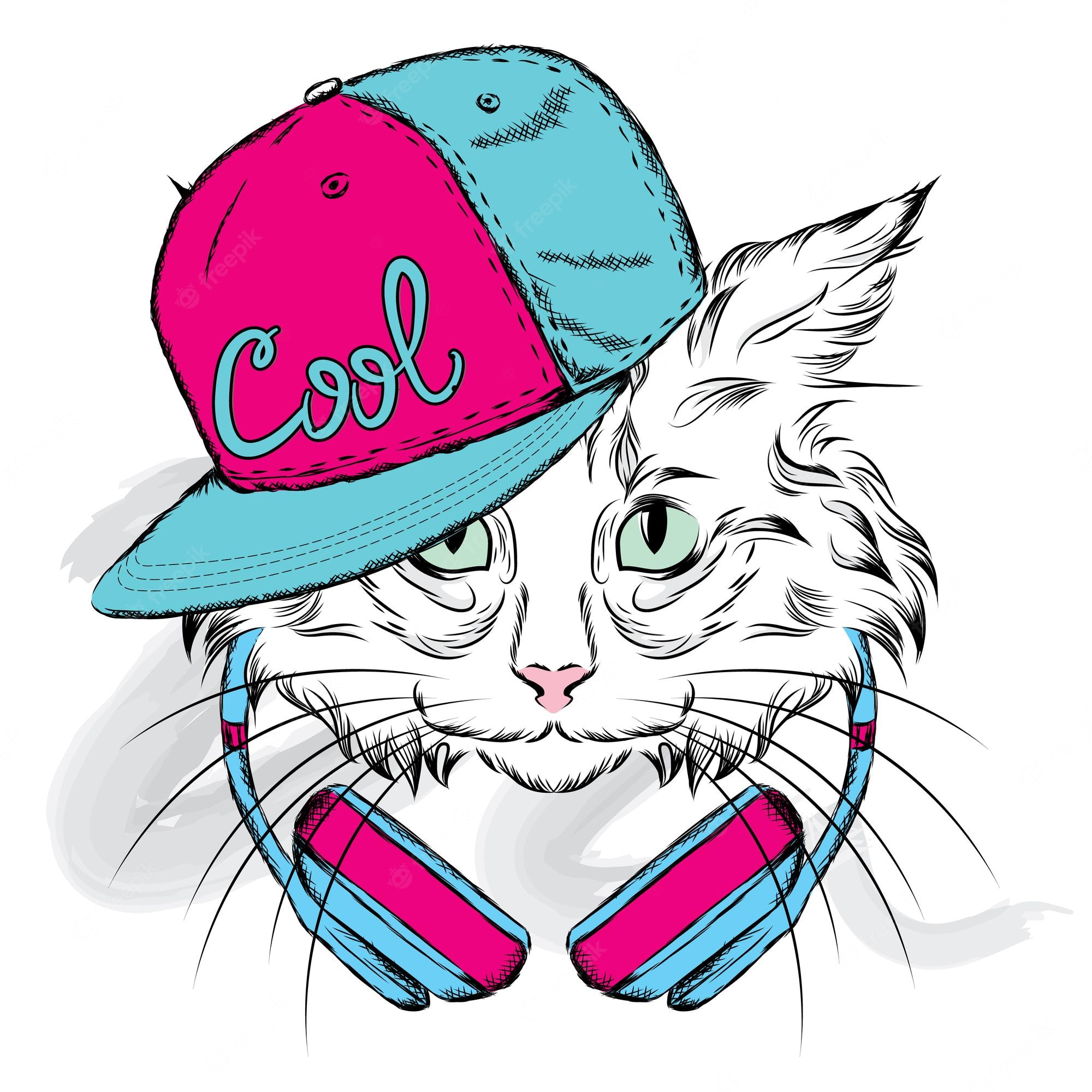 Hipster Cat Background