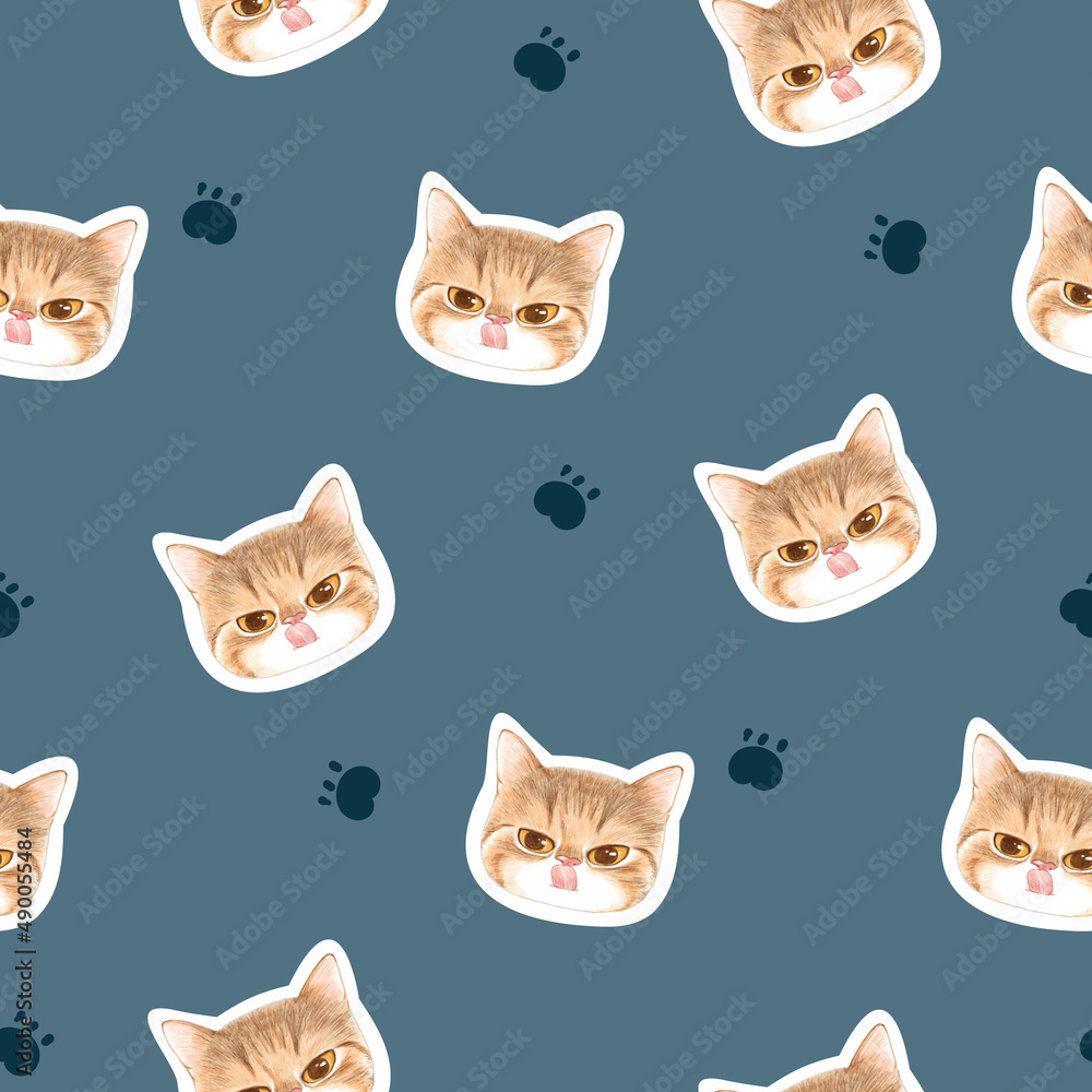 Hipster Cat Background