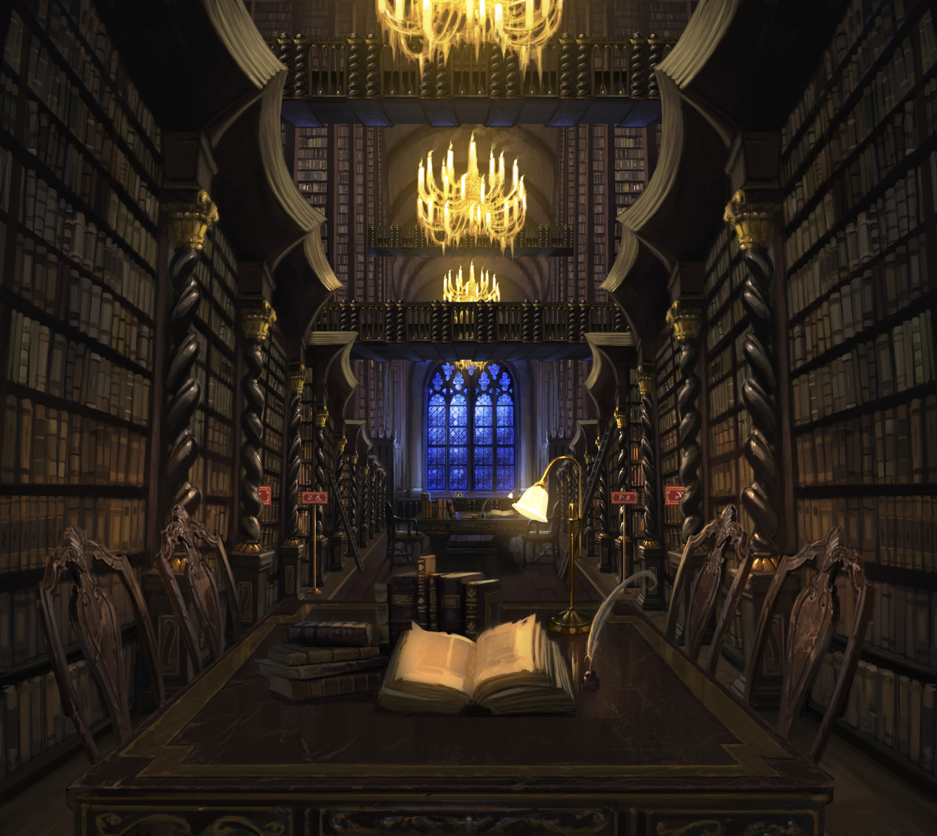 Hogwarts Library Background